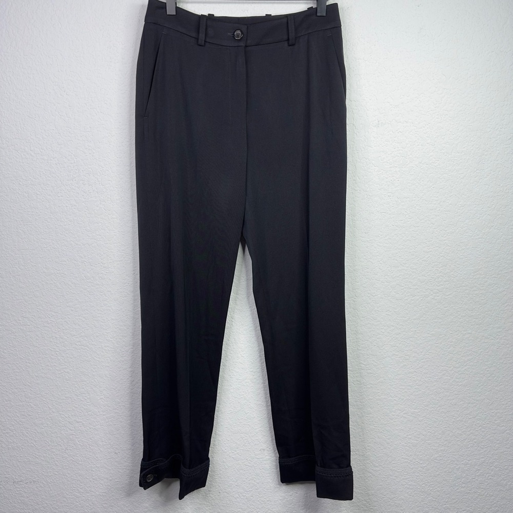 YSL Yves Saint‎ Laurent Rive Gauche Pants FR 36 Black Wool Vintage Preppy Luxury